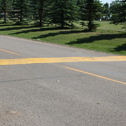 What is the purpose of the speed bump?